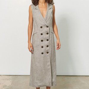 SOLD - Mara Hoffman Tamar Linen Midi Dress Medium